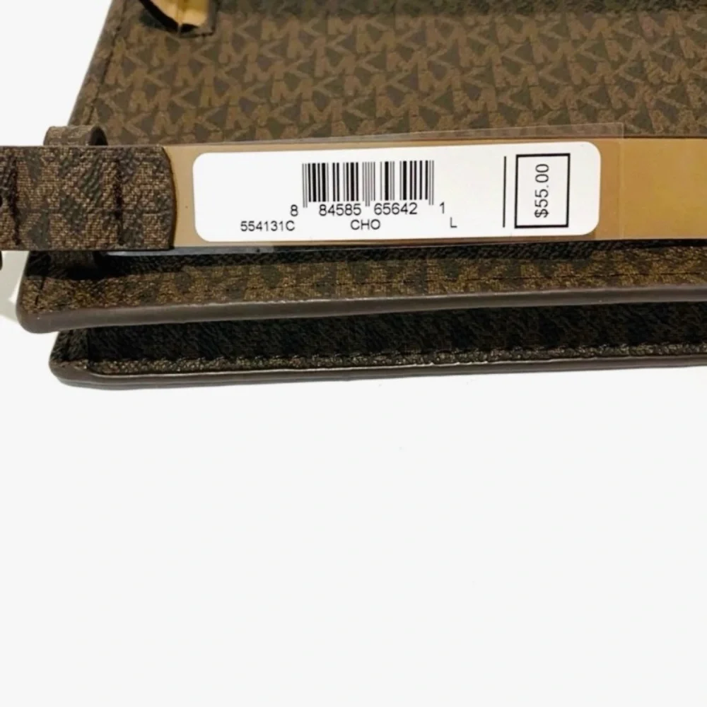 Michael Kors Brown Logo Belt Waist Bag With Gold Chain NWT